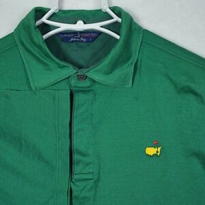 Clubhouse Collection Masters Polo Shirt Mens L Green Made in Italy Golf - READ
